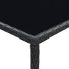 vidaXL 5-tlg. Gartenbar-Set mit Kissen Poly Rattan Schwarz