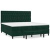 vidaXL Boxspringbett mit Matratze Dunkelgr&uuml;n 200x200 cm Samt