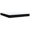 vidaXL Boxspringbett mit Matratze Schwarz 180x200 cm Stoff