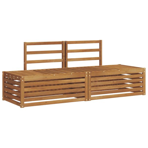 vidaXL Outdoor-Sofagarnitur 2 St&uuml;ck Natur 182,5 x 63 x 73 cm