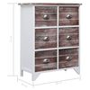 vidaXL Beistellschrank 6 Schubladen Braun 60x30x75 cm Paulownia-Holz