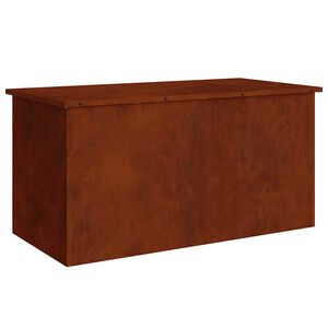 vidaXL Gartenlagerkissenbox Stahl 100 x 50,5 x 50 cm 220 Rostig