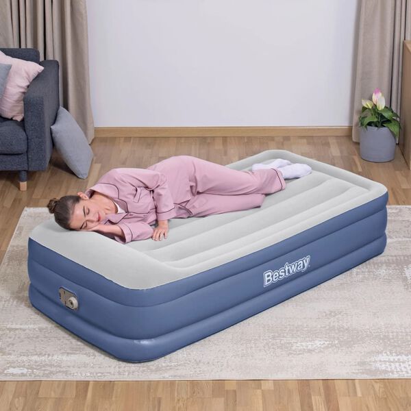 Bestway Luftbett Tritech 1 Person 191x97x46 cm Blau und Grau