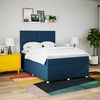 vidaXL Boxspringbett mit Matratze Blau 140x200 cm Stoff
