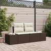 vidaXL Gartensofa Braun 123 x 62 x 69cm Poly-Rattan