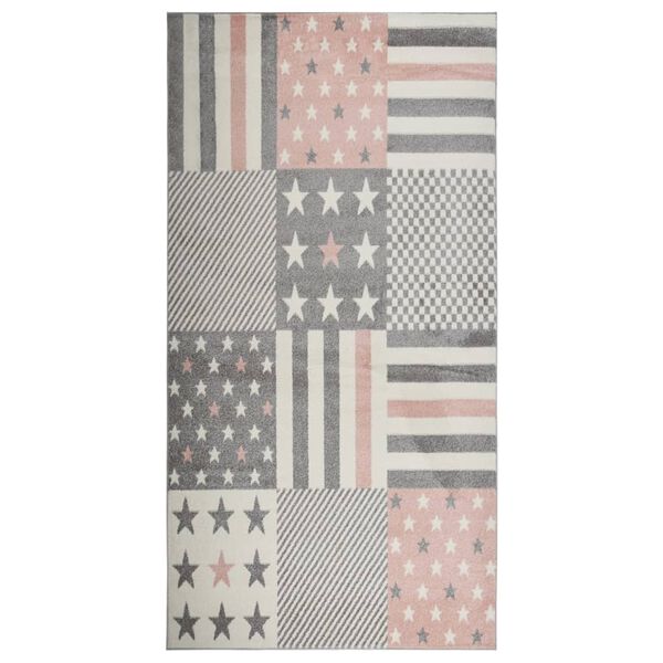 vidaXL Kinderteppich 80x150 cm Sternenmuster Rosa