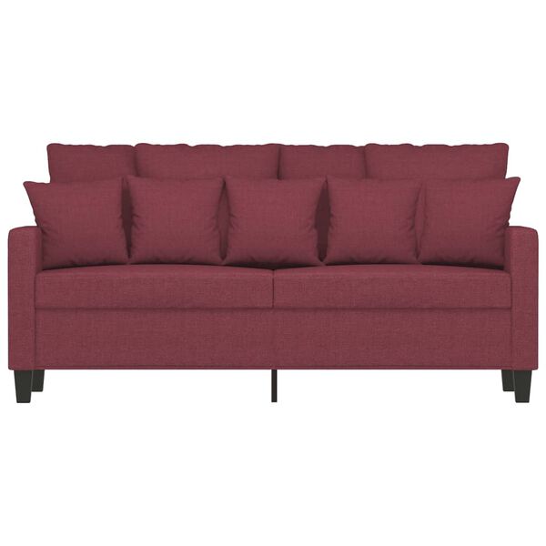 vidaXL 2-Sitzer-Sofa Weinrot 140 cm Stoff