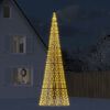 vidaXL LED-Weihnachtsbaum für Fahnenmast 1534 LEDs Warmweiß 500 cm