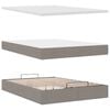 vidaXL Ottoman-Bett mit Matratze Taupe 140x190 cm Stoff