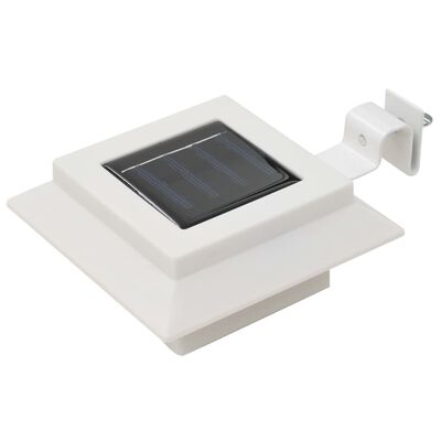 vidaXL Solar-Außenleuchten 12 Stk. LED Rechteckig 12 cm Weiß