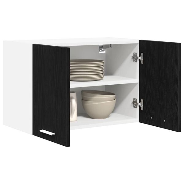 vidaXL H&auml;ngeschrank 2 pcs Schwarze Eiche und Wei&szlig; 60 x 31 x 40 cm