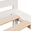 vidaXL Massivholzbett mit Regal ohne Matratze Weiß 150x200 cm Kiefer