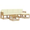 vidaXL Outdoor-Sofagarnitur 6 stk. Wei&szlig; und Creme