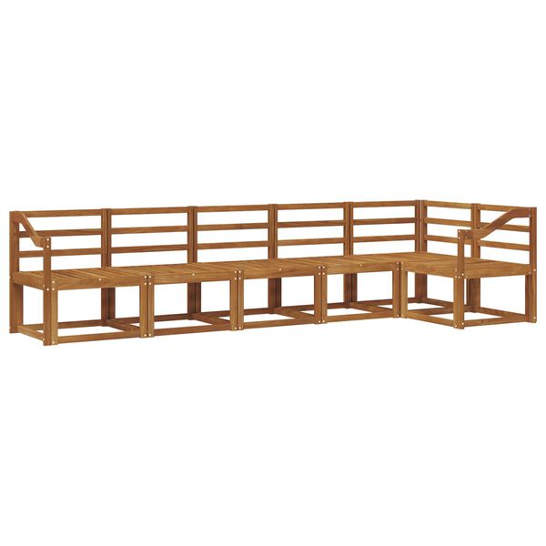 vidaXL Outdoor-Sofagarnitur 6 pcs Natur Massivholz Akazie