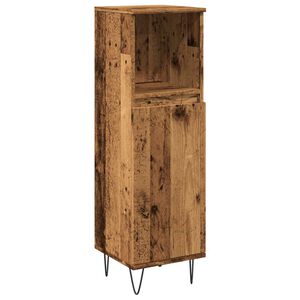 vidaXL Badschrank Altholz-Optik 30x30x100 cm Holzwerkstoff