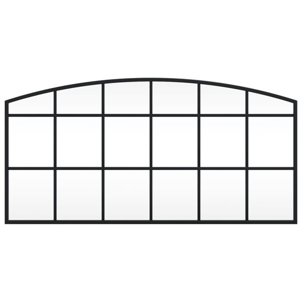 vidaXL Wandspiegel Schwarz 80x40 cm Gew&ouml;lbt Eisen