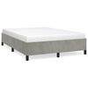 vidaXL Bettgestell ohne Matratze Hellgrau 152x203 cm Queen-Size Samt