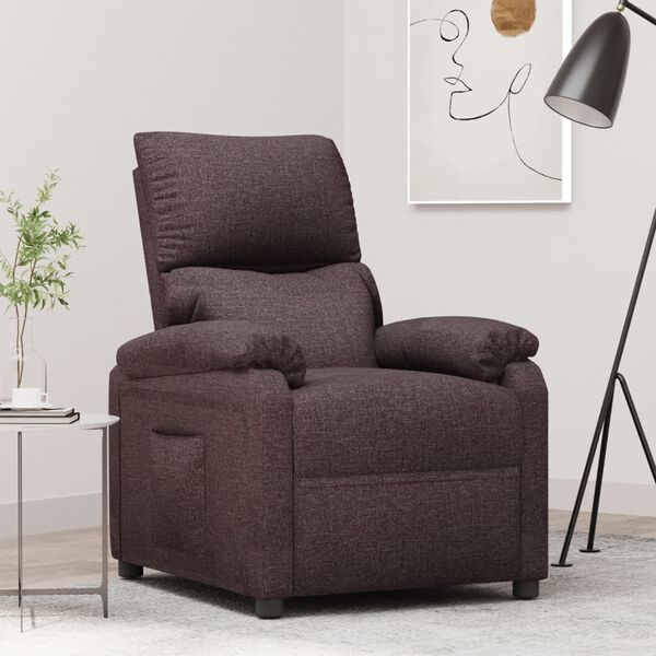 vidaXL Relaxsessel Dunkelbraun Stoff