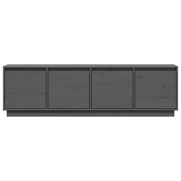 vidaXL TV-Schrank Grau 156x37x45 cm Massivholz Kiefer