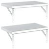 vidaXL Wandregale 2 Stk. 50x30 cm Silbern Edelstahl