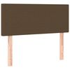 vidaXL Boxspringbett mit Matratze & LED Dunkelbraun 90x190 cm Stoff