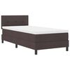 vidaXL Boxspringbett mit Kopfteil Dunkelbraun 90 x 190 cm Stoff