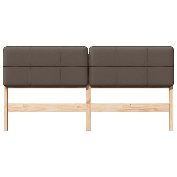 vidaXL Gepolstertes Kopfteil mit Kopfteil Braun und Taupe 200 cm