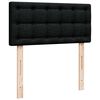 vidaXL Ottoman-Bett mit Matratze & LEDs Schwarz 100x200 cm Stoff