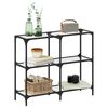 vidaXL Konsolentisch mit Glasplatte Transparent 98x30x81 cm Stahl
