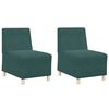 vidaXL Modulares Armfreies Sofa 2 pcs Dunkelgr&uuml;n 55 x 74 x 82 cm Samt
