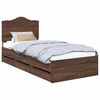 vidaXL Bettrahmen Braun Eichen-Optik 100 x 200 cm Ingenieurs Holz