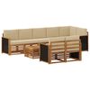 vidaXL Outdoor-Sofagarnitur 8 stk. Natural