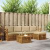 vidaXL Sofagarnituren 6 pcs Natur und Beige Massivholz Akazie