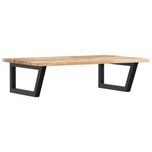 vidaXL Waschbeckenregal Wandmontage Stahl und Akazienholz