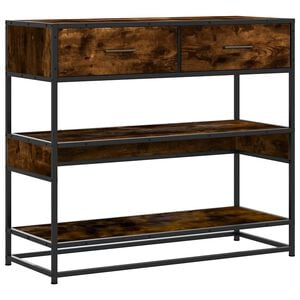 vidaXL Konsolentisch R&auml;uchereiche 90x35x80 cm Holzwerkstoff