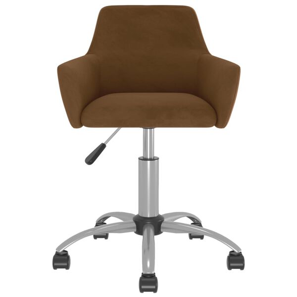 vidaXL Esszimmerst&uuml;hle 6 Stk. Drehbar Braun Samt