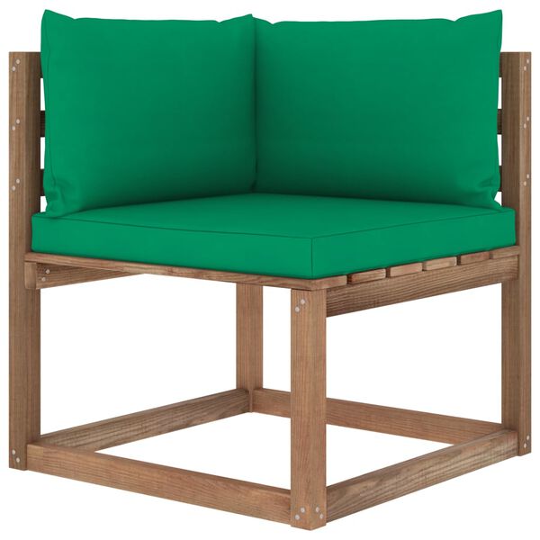 vidaXL 6-tlg. Garten-Lounge-Set aus Paletten mit Kissen Kiefernholz