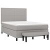vidaXL Boxspringbett mit Matratze Hellgrau 140x190 cm Stoff