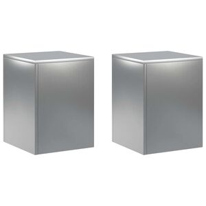vidaXL Pflanzenst&auml;nder 2 pcs Silber 30 x 30 x 40 cm Edelstahl