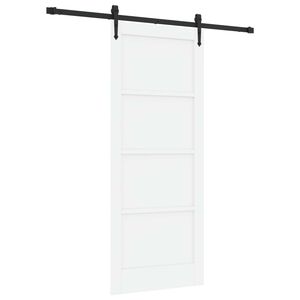 vidaXL Schiebet&uuml;r ORKDAL Wei&szlig; und Schwarz 83 x 202 cm