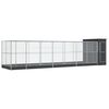 vidaXL Voliere mit Erweiterung Silbern 830x203x216 cm Stahl