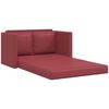 vidaXL Bodensofa mit Schlaffunktion Weinrot 112x174x55 cm Kunstleder
