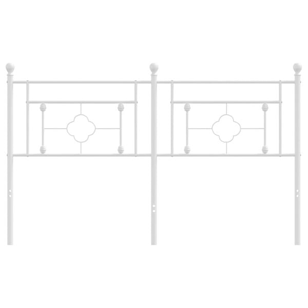 vidaXL Ersatz-Kopfteil Metall Wei&szlig; 150 cm