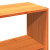 vidaXL Massivholzbett mit Regal ohne Matratze Wachsbraun 120x200 cm
