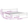 vidaXL Massivholzbett ohne Matratze Wei&szlig; 200x200 cm Kiefernholz