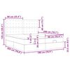 vidaXL Ottoman-Bett mit Matratzen & LEDs Taupe 180x200 cm Stoff