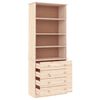 vidaXL Bücherregal mit Schubladen ALTA 77x35x186,5cm Massivholz Kiefer