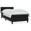 vidaXL Boxspringbett mit Matratze Schwarz 80x210 cm Samt