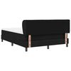vidaXL Boxspringbett mit Matratze Schwarz 140 x 200 cm Stoff