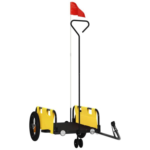 vidaXL Fahrradanhänger Gelb Oxford-Gewebe und Eisen